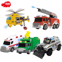 德国Dickie toys消防车垃圾车警车直升飞机儿童男孩仿真玩具车