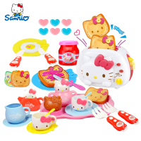 HelloKitty凯蒂猫豪华早餐套装KT女孩厨房做饭面包机店过家家玩具 豪华早餐套装50074