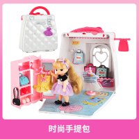 mimiworld萌宠咖啡屋女孩大房子别墅迷你玖美过家家玩具套装 迷你时尚手提包16578