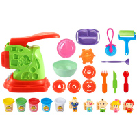 猪猪侠DIY仿真过家家玩具创意橡皮泥手工制作工具彩泥面条机 8035猪猪侠麦香泥面条机