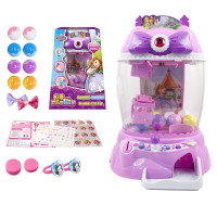 迷你抓娃娃机玩具迪士尼冰雪奇缘儿童心奇欢乐迷你夹娃娃机糖果机游戏机圣诞节 心奇欢乐夹娃娃机紫色(苏菲亚)