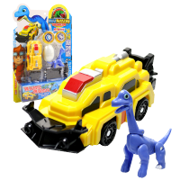 【官方】心奇爆龙战车2代新款暴龙战车变形机甲战龙机器人金刚爆炎毁灭者恐龙暴龙霸王龙车神玩具 大地践踏者（腕龙）黄色