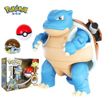 宠物小变形皮卡丘玩具公仔玩偶比卡丘神奇宝贝球精灵球儿童玩具男孩女孩 宝可梦-水箭龟+精灵球