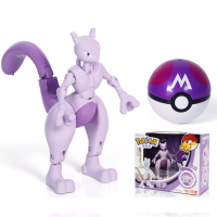 [积木+文具]庄臣宝可梦精灵球皮卡丘变形蛋宠物比卡丘喷火龙超梦水箭龟男孩女 8905宝可梦[超梦][送积木+文具+贴画]