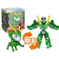 [积木+文具]猪猪侠之恐龙日记玩具变形铁拳虎儿童仿真动物大号侏罗纪三角霸王龙模型石 恐龙日记-变形冰封鹿[送积木+文具]