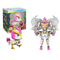 [积木+文具]猪猪侠之恐龙日记玩具变形铁拳虎儿童仿真动物大号侏罗纪三角霸王龙模型石 恐龙日记-变形火焰鹤[送积木+文具]