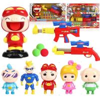 猪猪侠射击软弹玩具空气动力记分牌亲子塑料男孩儿童对战6岁 833-1+833-2[礼盒]猪猪侠计分套装