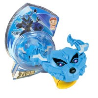 [3礼]猪猪侠裂变五灵锁玩具火焰鹤冰封鹿变身器手表声光武林锁铁拳虎五合一合体五 8830C-冰封鹿(送文具+积木+面具)