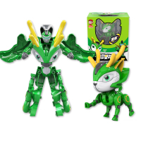 猪猪侠之超级超星超新萌宠心玩具变形机器人铁拳虎阿五全套酷变五灵王五灵锁石甲熊冰封 8626C冰封鹿（送文具5件套+积木）