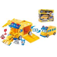 猪猪侠百变校巴场景赛道变形玩具一键变形男孩汽车玩具礼盒装歌德 车长歌德