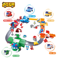 猪猪侠百变校巴场景赛道变形玩具一键变形男孩汽车玩具礼盒装歌德 场景赛道套装