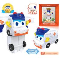 正版百变校巴猪猪侠迷你变形车长歌德套装消防队长警车校车巴士男儿童玩具 迷你变形车-医生歌德[送积木+文具]