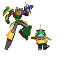 灵动快乐酷宝蹦蹦兔玩具超萌甲二合体智智龟黑焰龙鹰小宝变形机器人全套 变形玩具8.5寸 8.5寸变形智智龟