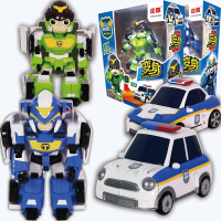 正义救援队变形机器人新款可爱玩具儿童男孩托雷哈莫施恩童童警车汽车联盟动画片迷你庄臣动漫 托雷+童童