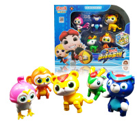 猪猪侠超星萌宠套装元灵可动公仔阿五铁拳虎火焰鹤小孩玩具套装礼盒儿童玩具Q版元灵公 竞技小英雄元灵公仔套装[送积木+文具]