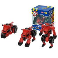 猪猪侠之恐龙日记玩具变形车儿童男孩方程车工程车越野车两栖车时光飞船五合体 竞速小英雄-三变-猪猪侠-卟卟[赠积木+文具]