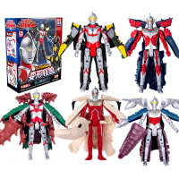 庄臣正版奥特曼玩具咸蛋超人变形怪兽男孩儿童变形机器人宇宙赛文泰罗拼装艾雷王克 变形怪兽单只装任意4款组合[送积木+文具]