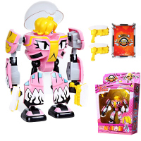 正版蛋蛋小子可动公仔爆能机甲王玩具爆丸变形机器人男孩全套派奇莱迪朱古丽儿童生日女孩 1325可动公仔-朱古力[送积木]