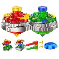 三宝超变战陀玩具陀螺儿童拉线对战合体圣焰红龙超能环战斗盘蓝龙 圣焰红龙+驭风青龙[送35cm战斗盘]