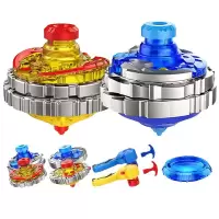 三宝超变战陀玩具陀螺儿童拉线对战合体圣焰红龙超能环战斗盘蓝龙 猎冰蓝龙+铁甲黄龙[送35cm战斗盘]