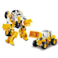 儿童合体变形机器人合金变形工程车挖掘机吊车铲车推土机汽车人生日套装 合金捷速钢爪[铲车]