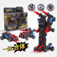 爆速合体玩具碰撞变形小汽车男孩金刚报数机甲儿童暴裂机器人套装 豪华版雷域天魔