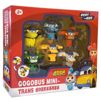 [2020上市]猪猪侠百变校巴变形机器人玩具车长歌德变形场景套装机车合体玩具 百变校巴-迷你变形套装[6款组合]
