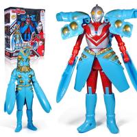 智尊咸蛋超人声光关节可动人偶公仔锐视奥特曼玩具变形怪兽泰罗赛文套装全套模型玩具 [佐菲超人变形怪兽]20cm大小