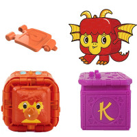 [推荐]Kuroba爱动可露芭巴精灵世界玩具猜拳精灵石头剪刀布游戏对战套装变形玩具 火系[火噜噜]21003