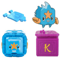 [推荐]Kuroba爱动可露芭巴精灵世界玩具猜拳精灵石头剪刀布游戏对战套装变形玩具 水系[水星星]21010