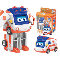 百变校巴儿童男孩变形玩具校车巴士六合一合体哥德金刚消防队长警车警长歌德 变形变脸系列[变形医生]