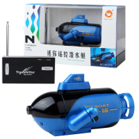 遥控船快艇儿童电动玩具船模浴缸盆迷你赛艇游艇男孩迷尔遥控潜水艇 迷尔四通道潜水艇.(颜色随机)