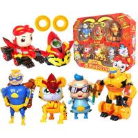 猪猪侠超星萌宠变形机器人套装三变卡丁车菲菲超人强儿童合体玩具 新猪猪侠吉祥大礼包6款全套