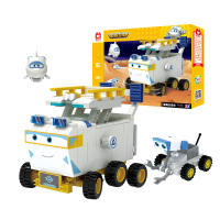 奥迪双钻兼容乐高积木超级飞侠儿童拼装玩具6大勇路奇7岁男孩 路奇探险车内含星宝+米莉积木款