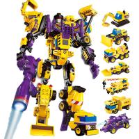 启蒙积木兼容乐高男孩拼装机器人变形8合1体金刚修罗战神儿童玩具 创世者战神1401[7合一]