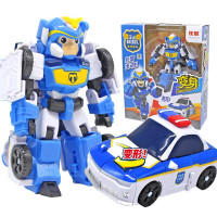 正版庄臣正义救援队玩具托雷童童哈莫施恩全套变形机器人儿童警车玩具男孩 变形机器人[拖雷]