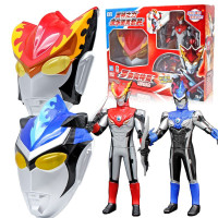 灵动创想正版捷德欧布艾克斯罗布奥特曼迪迦怪兽人偶玩具变形组合 [布鲁+罗索]面具奥特曼(含DVD)