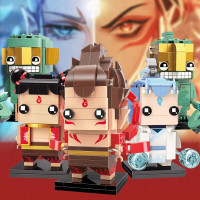 启蒙哪咤拼装积木玩具哪吒之魔童降世敖丙结界兽儿童公仔摆件玩偶手办 (共724块积木)哪吒+魔丸哪吒+敖丙+结界兽