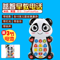 [99-10]早教电话玩具8八个月宝宝9半小孩到两2三4男5五0-3岁1女孩 蓝色汽车电话 投影手机熊猫送电池