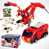 [99-10]魔幻3变形车神2套装爆兽威甲骸谷通天猎人三头神蛇全套闪电钢铁巨神套装儿童男孩变形机器人 火龙要塞