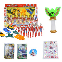 儿童奥特曼 玩具套装 赛罗小怪兽q版全套套装组合迷你超人玩具 奥特曼+六大战斗机+变身器