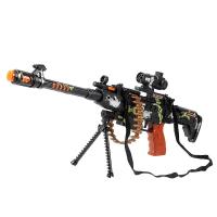 儿童宝宝电动玩具投影声光音乐男孩女孩2-3-5-6岁冲锋 米尼米重机枪(长62厘米)