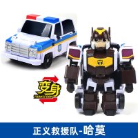 正义救援队玩具套装新款变形波利玻铂利警车汽车托雷恩施男孩玩具 哈莫