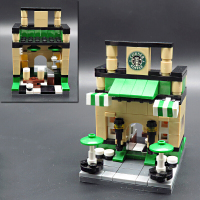 兼容乐高奥特曼城市积木模型拼插组装男女孩儿童玩具 咖啡店