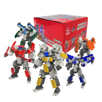 铠甲勇士4捕将乐高式拼装酷垒拼插积木玩具公仔人偶全套卡魄锐夫 积木-猎铠能机甲系列