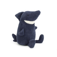 微笑大牙玩偶公仔呲牙猪恐龙毛绒玩具布娃娃女生可爱丑萌抱着睡觉 鲨鱼 中号[全长约40cm]