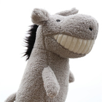 微笑大牙玩偶公仔呲牙猪恐龙毛绒玩具布娃娃女生可爱丑萌抱着睡觉 驴 大号[全长约60cm]