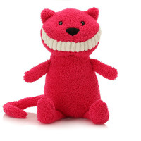 微笑大牙玩偶公仔呲牙猪恐龙毛绒玩具布娃娃女生可爱丑萌抱着睡觉 猫 小号【全长约28cm】