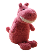 微笑大牙玩偶公仔呲牙猪恐龙毛绒玩具布娃娃女生可爱丑萌抱着睡觉 红河马 中号[全长约40cm]