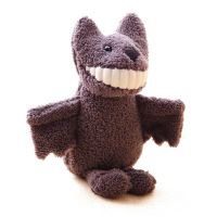 微笑大牙玩偶公仔呲牙猪恐龙毛绒玩具布娃娃女生可爱丑萌抱着睡觉 蝙蝠 小号[全长约28cm]